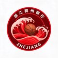 浙江稠州银行队徽，红色波浪纹